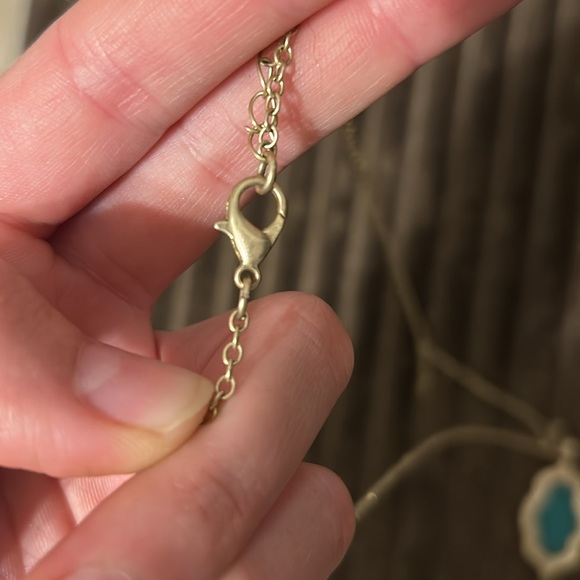 Target Blue and Gold Necklace with Dainty Chain - Picture 4 of 4